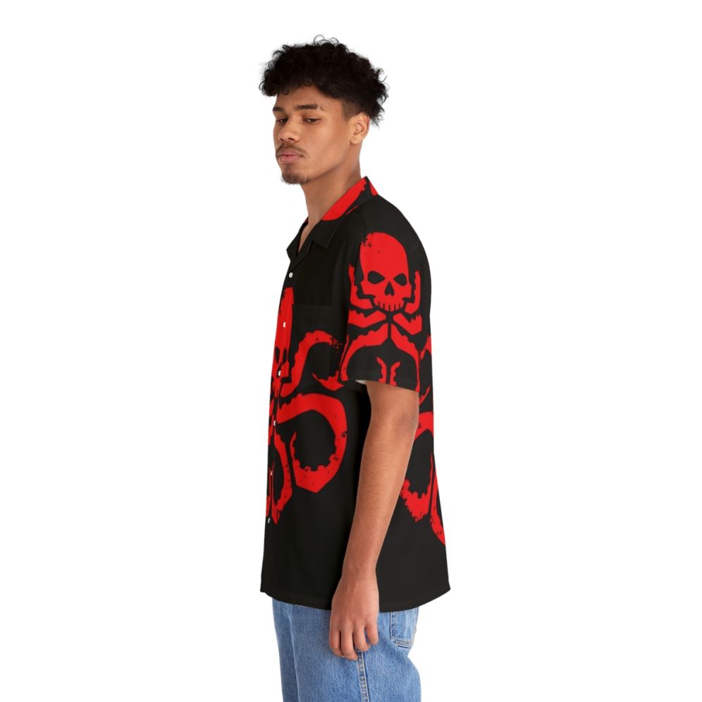 Hydra Badge Red Hawaiian Shirt - People Left