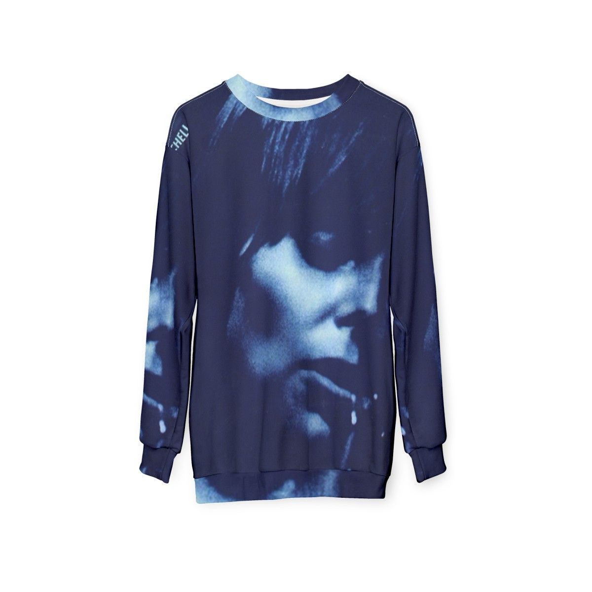 Joni Mitchell Blue Sweatshirt - Vintage Folk Music Legend - hanging