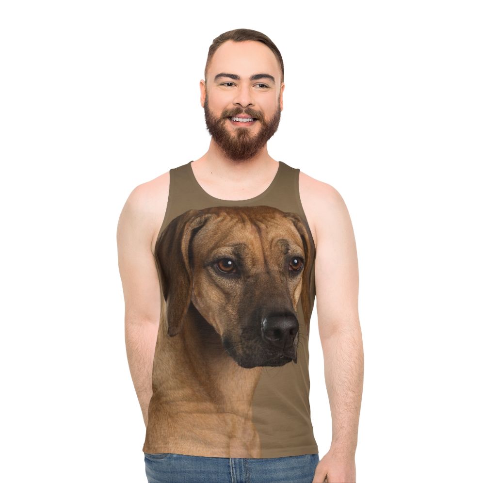 Rhodesian Ridgeback Dog Portrait - men