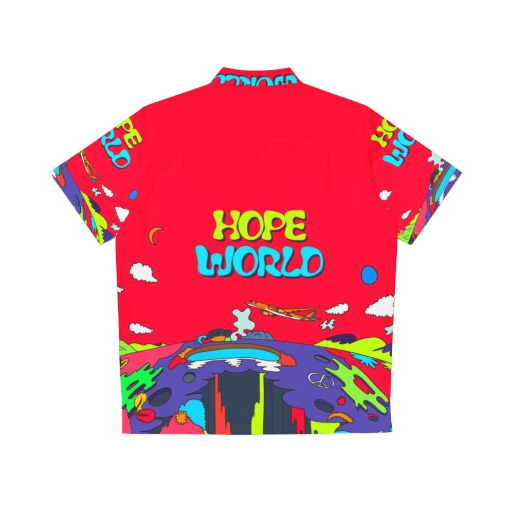 BTS J-Hope Hawaiian Shirt featuring Hope World design - Back