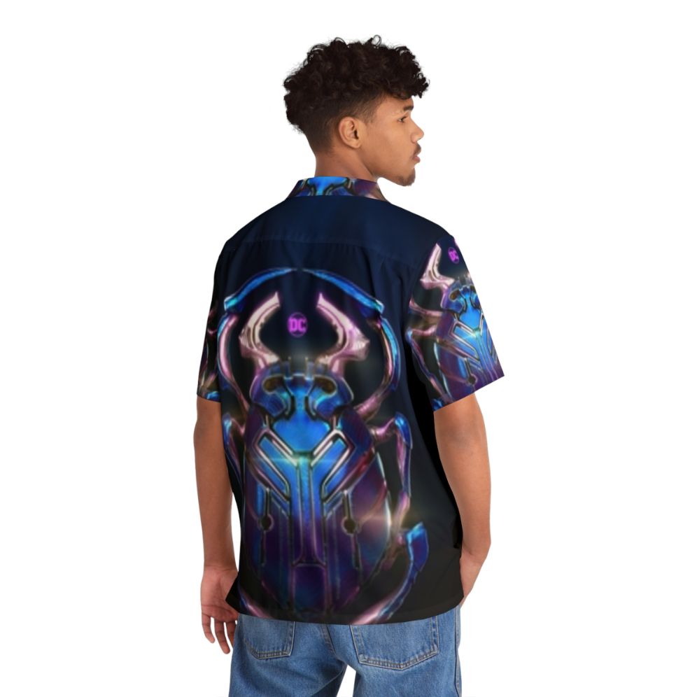 Blue Beetle DC Comics Superhero Hawaiian Shirt - People Back