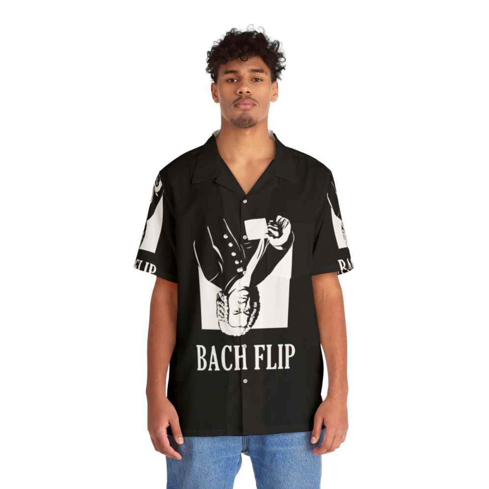 Bach Flip Hawaiian Shirt featuring a music-inspired pun design - People Front