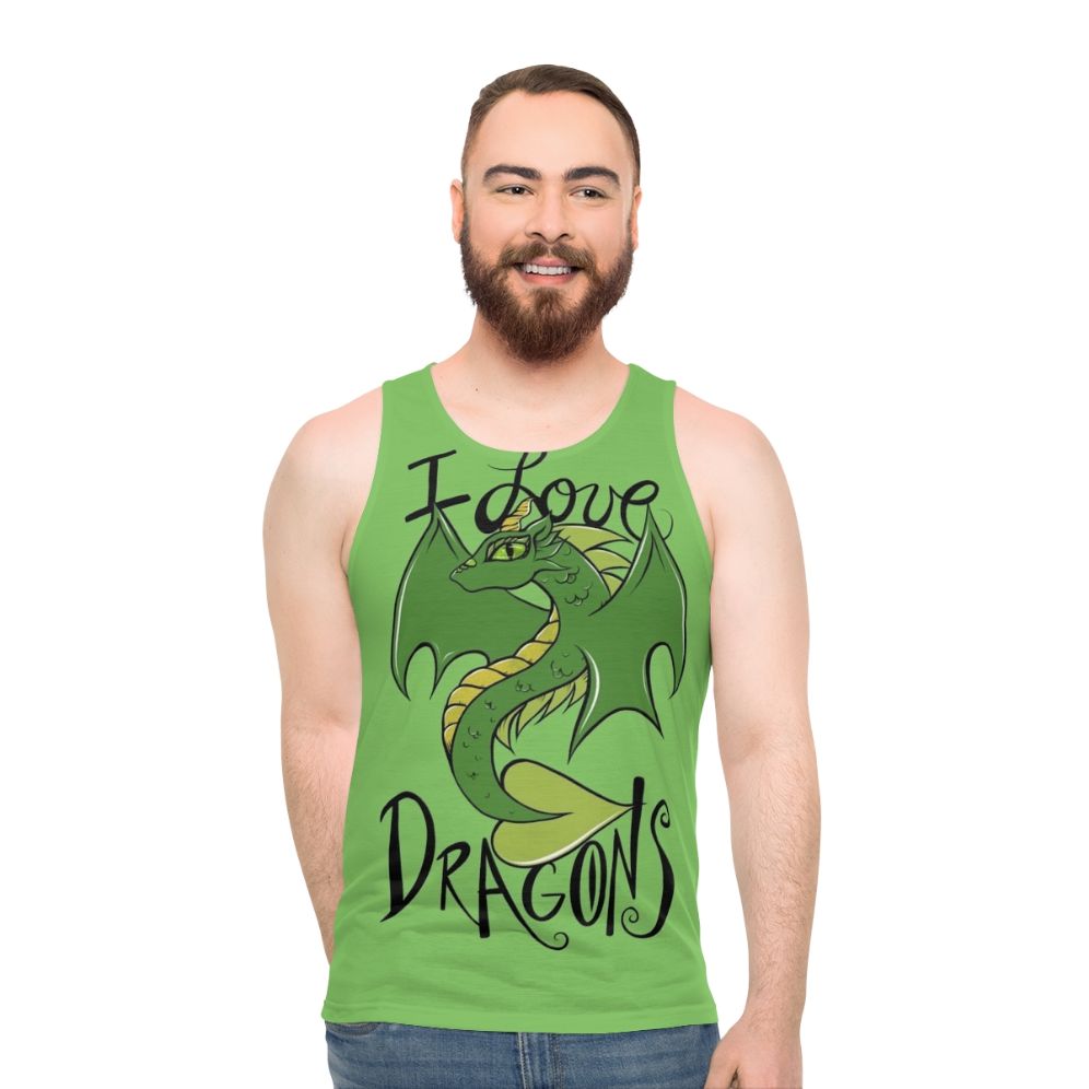 Unisex I Love Dragons Tank Top - men