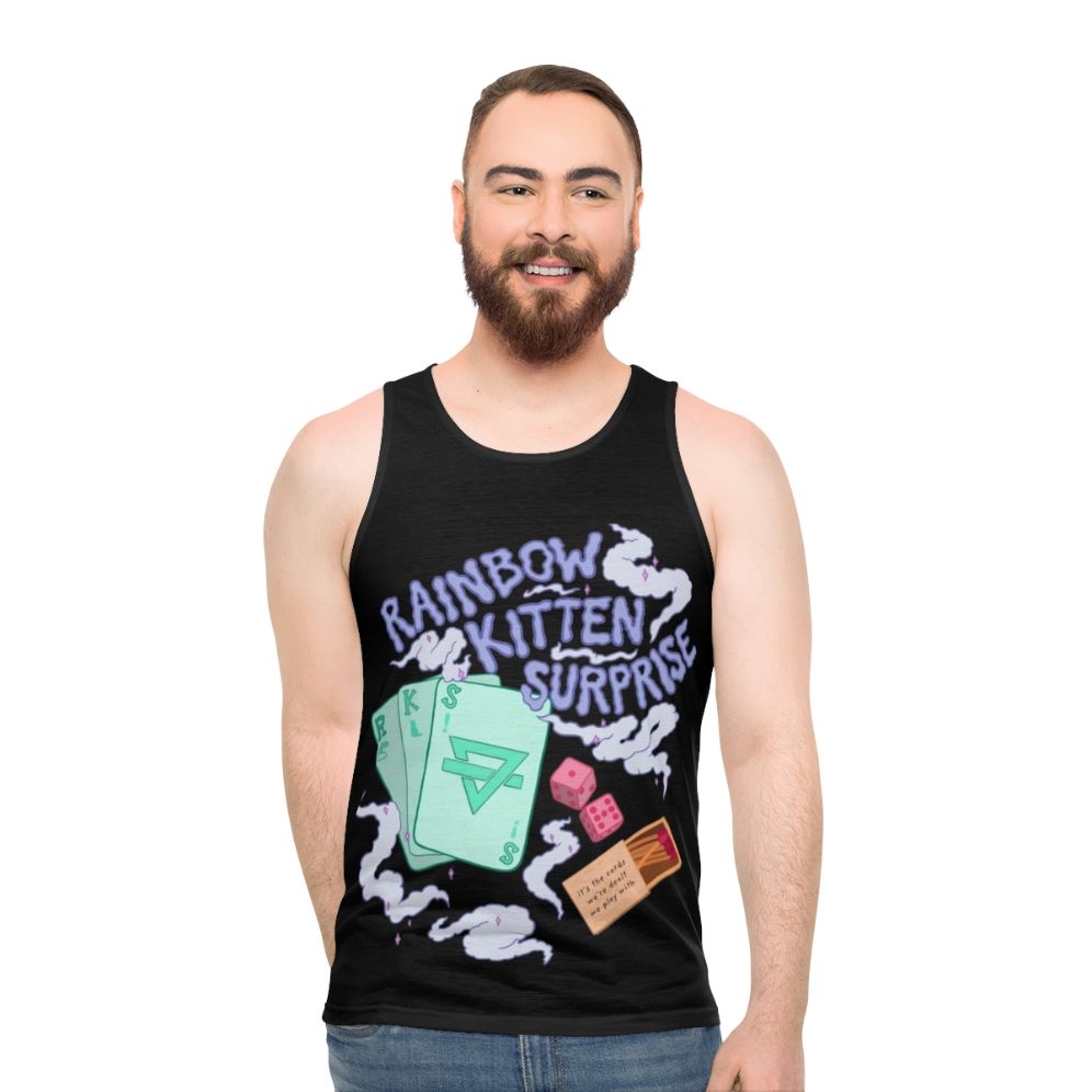 Rainbow Kitten Surprise Band Unisex Tank Top - men