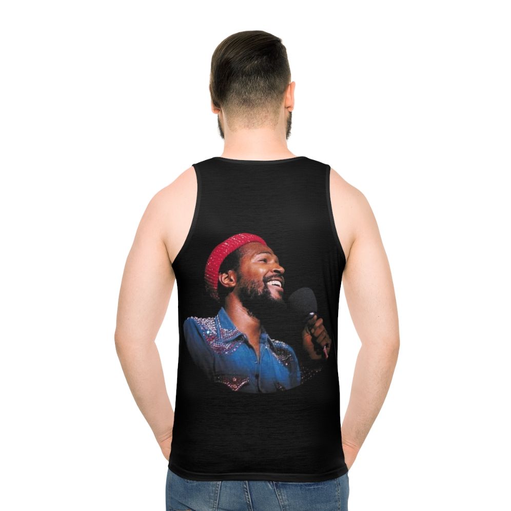 Marvin Gaye Soul Music Unisex Tank Top - men back