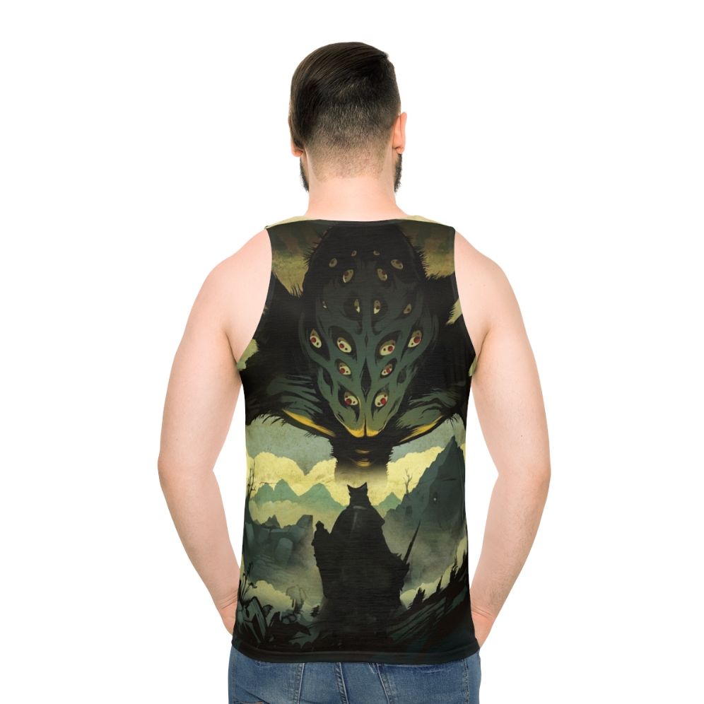 Dark Souls Unisex Tank Top with Amygdala Design - men back