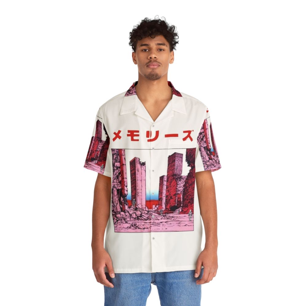 Akira-themed Hawaiian shirt with cyberpunk and vaporwave design - Lifestyle