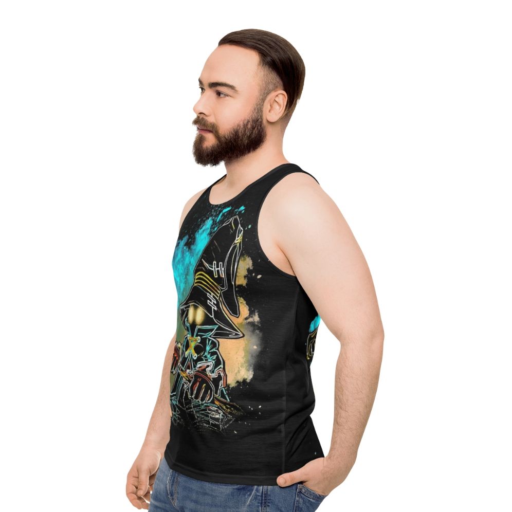 Final Fantasy Black Mage Unisex Tank Top - men side