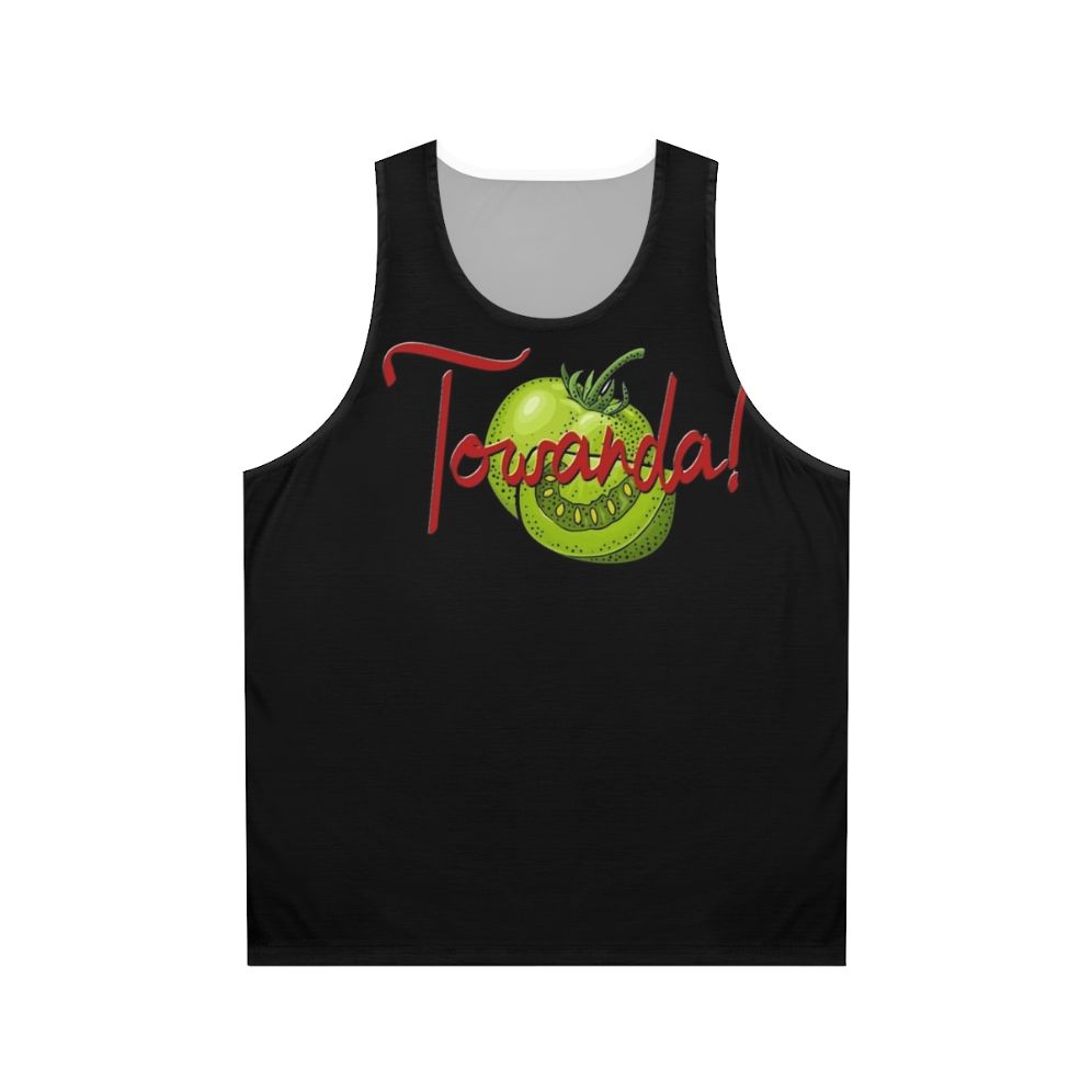 Unisex tank top with Towanda Fried Green Tomatoes graphic