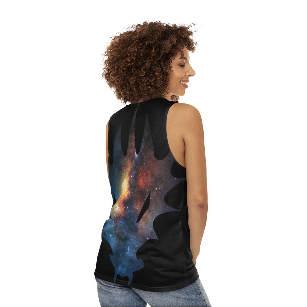 Cosmic Watercolor Legendary Animals Dragon Unisex Tank Top - women back