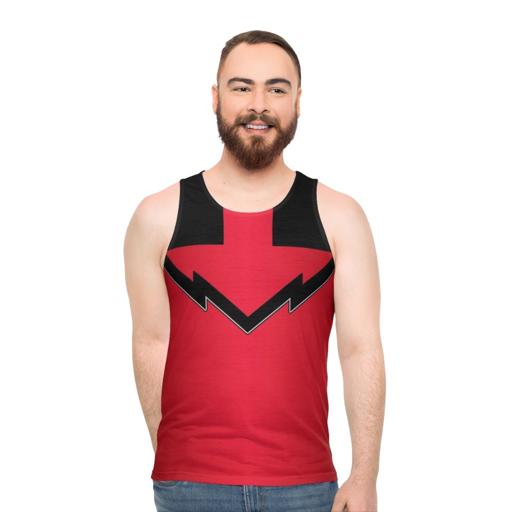 Timefire Unisex Tank Top featuring power rangers and time travel design - men