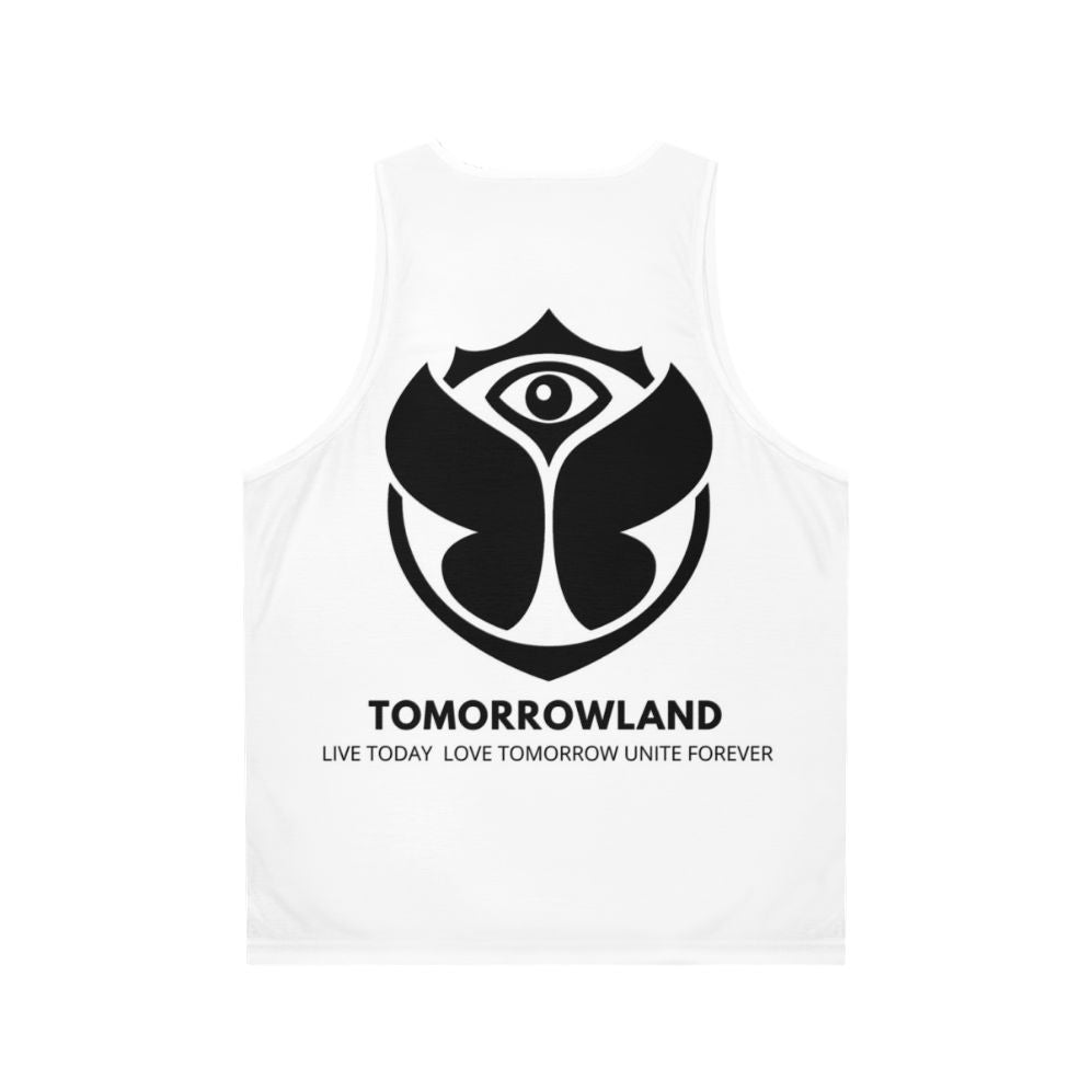 Tomorrowland Unisex Tank Top with EDM Festival Design - Back