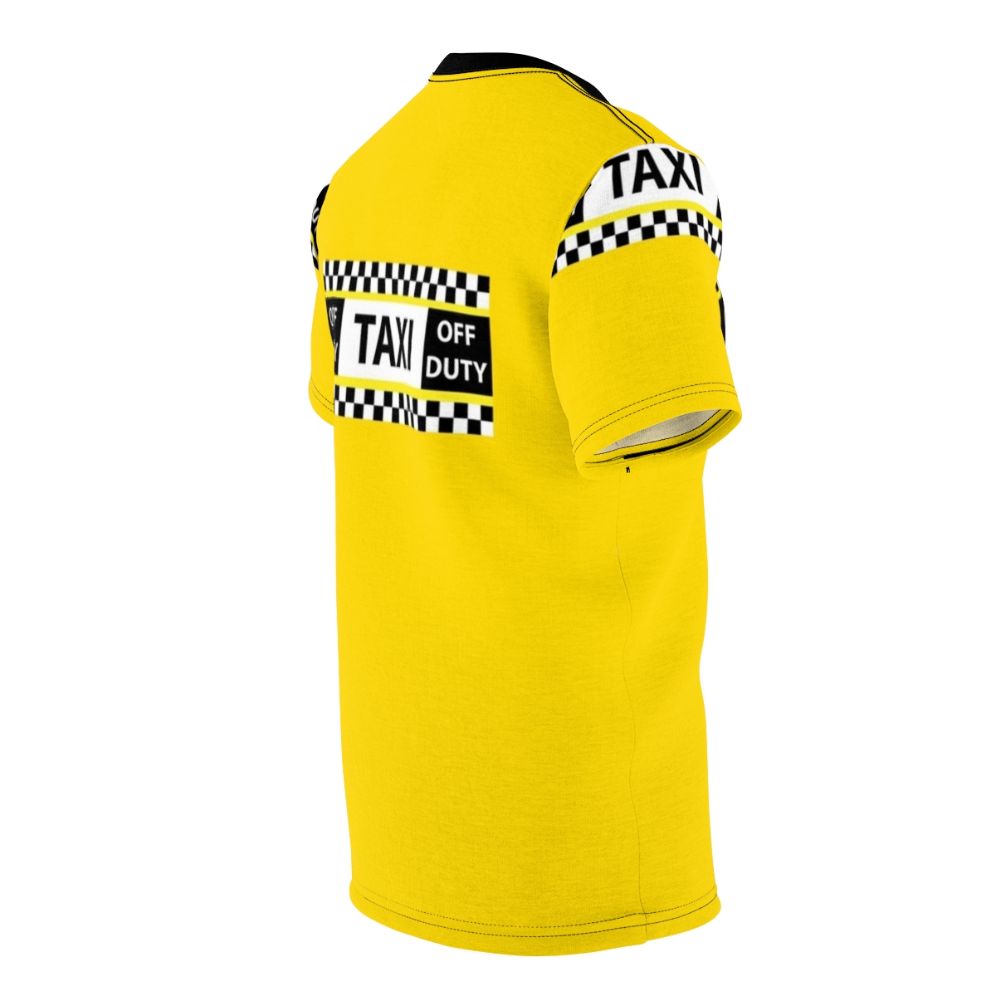 Unisex t-shirt featuring a stylish design inspired by the iconic New York City yellow taxi cabs - men right