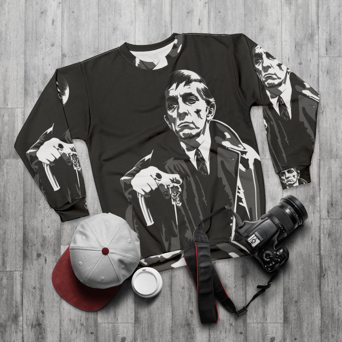 Barnabas Collins Dark Shadows Gothic Vampire Sweatshirt - flat lay