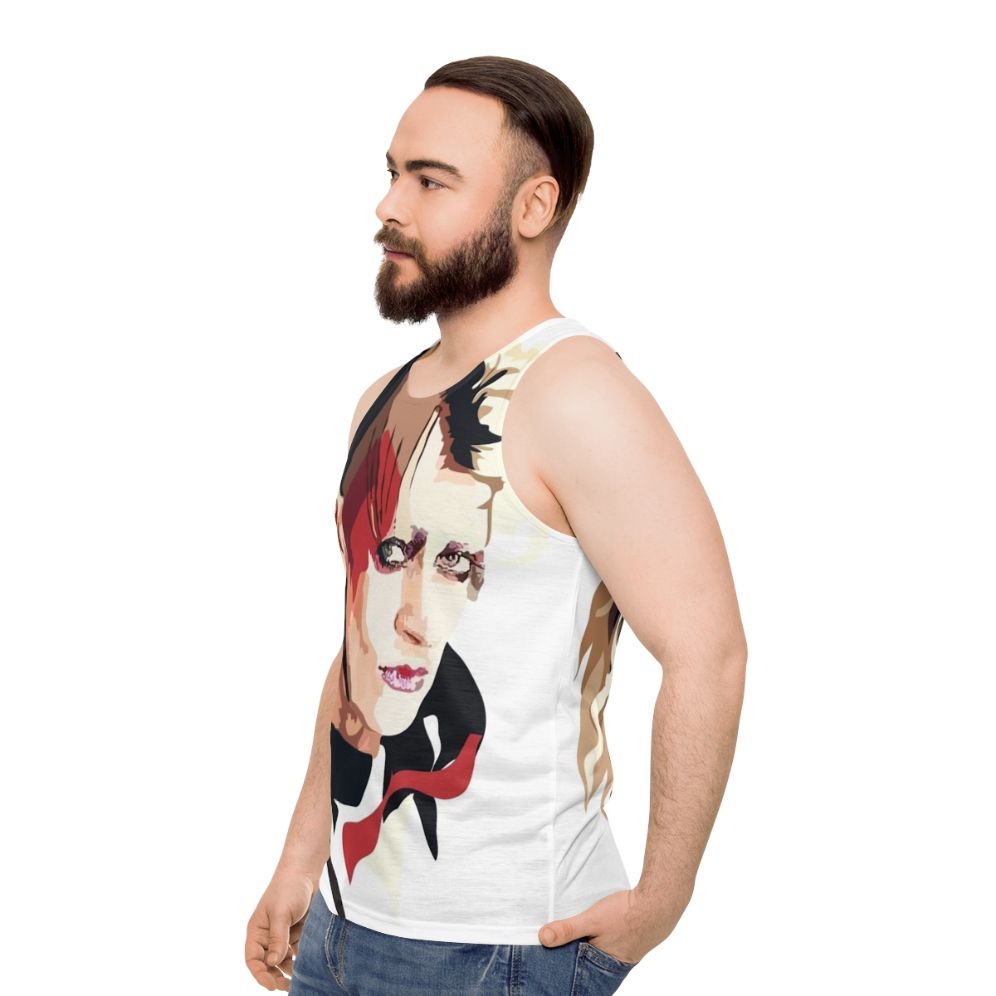 Peaches unisex music pop art tank top - men side