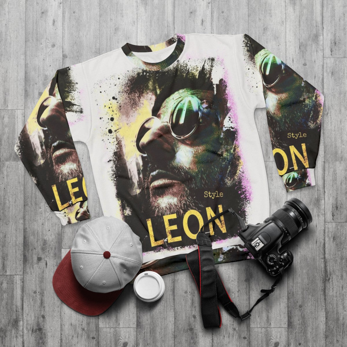 Leon the Professional Movie Themed Sweatshirt - flat lay