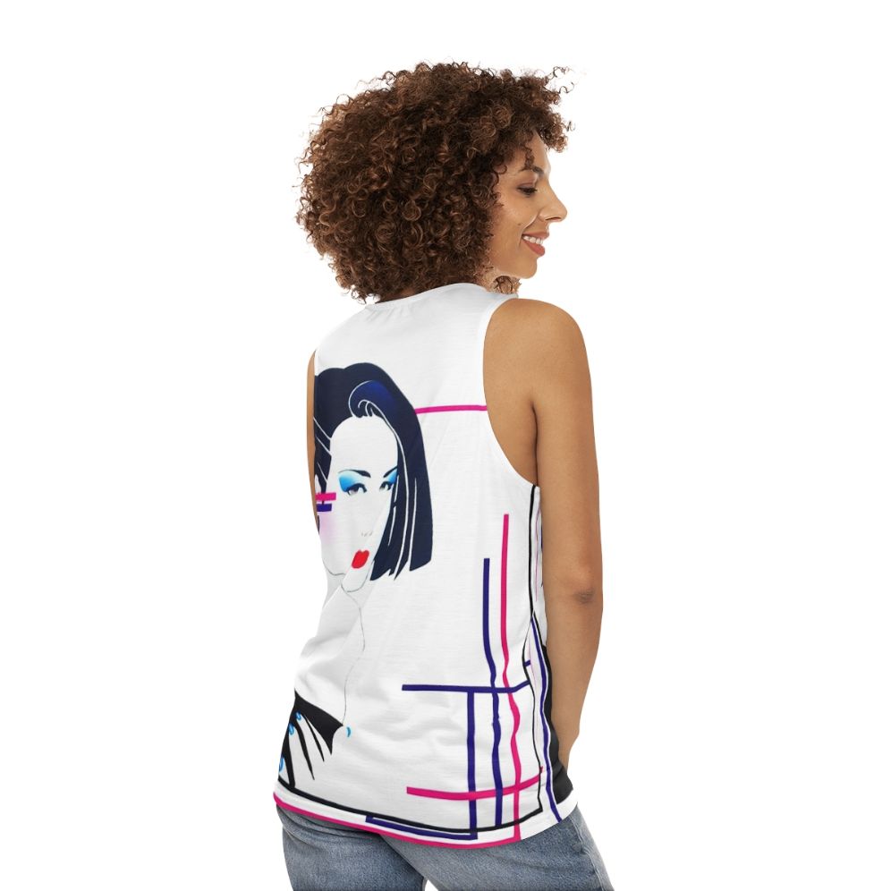 Retro 80s Unisex Tank Top - women back