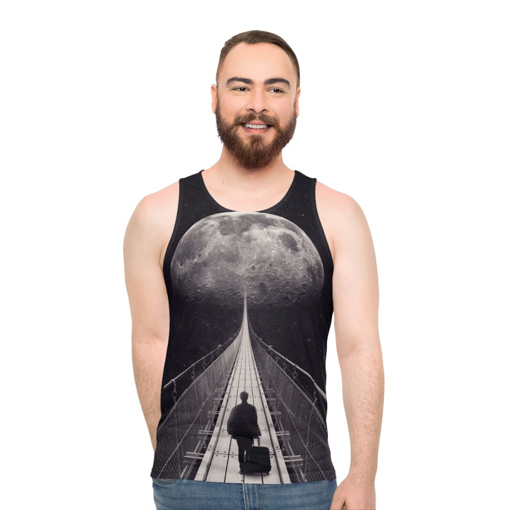 Unisex tank top with a space-inspired design - men