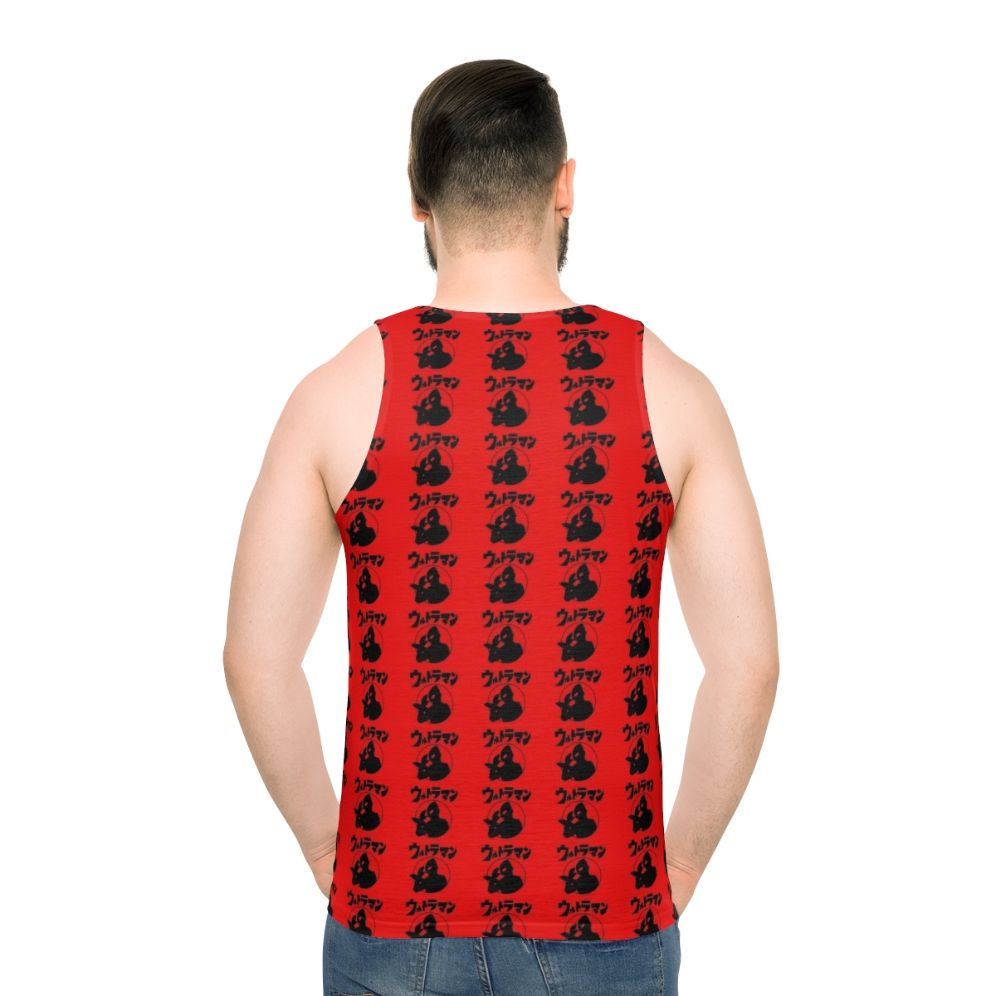 Retro Ultraman Kaiju Unisex Tank Top - men back