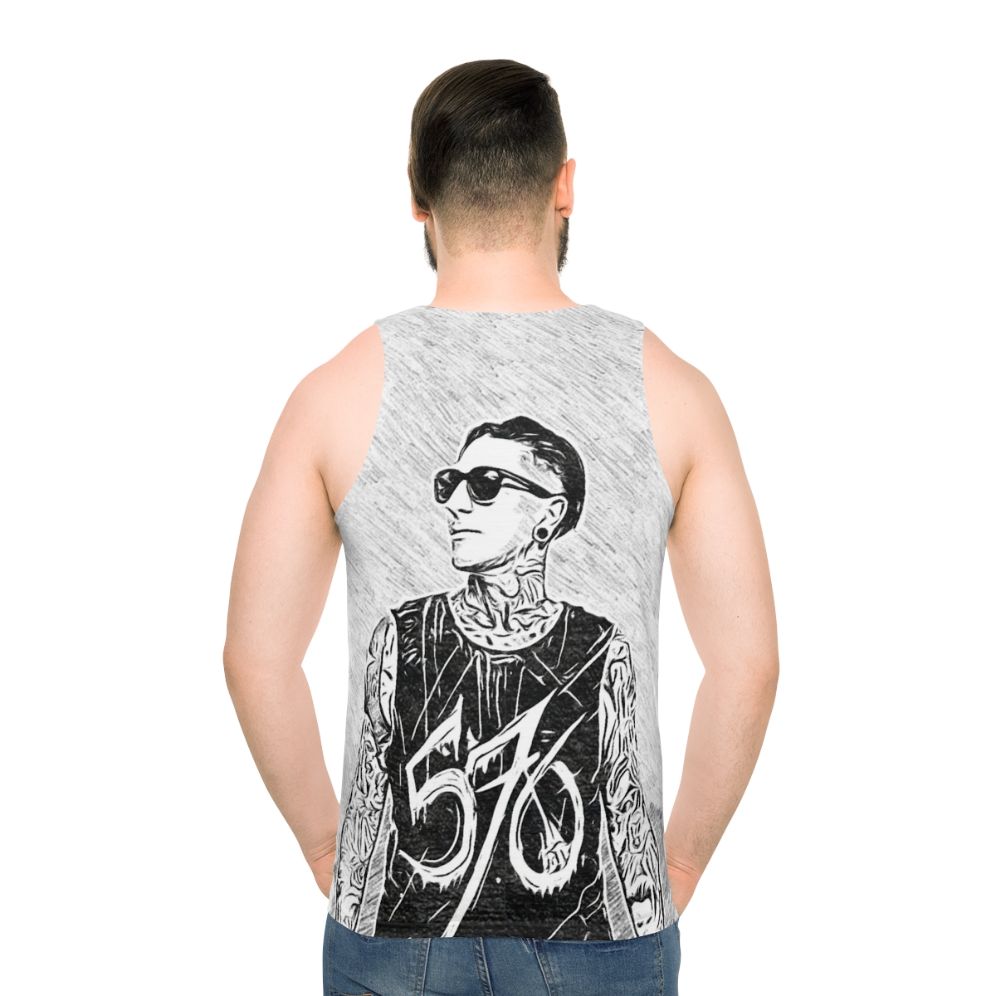 Chris Motionless MIW Unisex Band Tank Top - men back