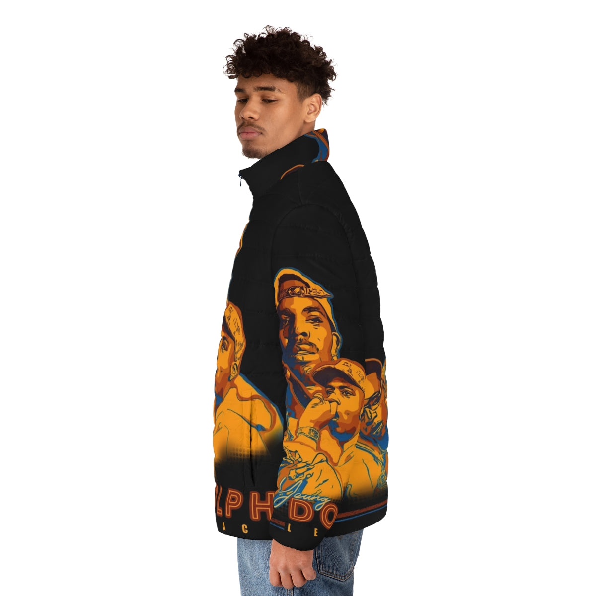 Young Dolph King of Memphis Tribute Puffer Jacket V2 - men side left