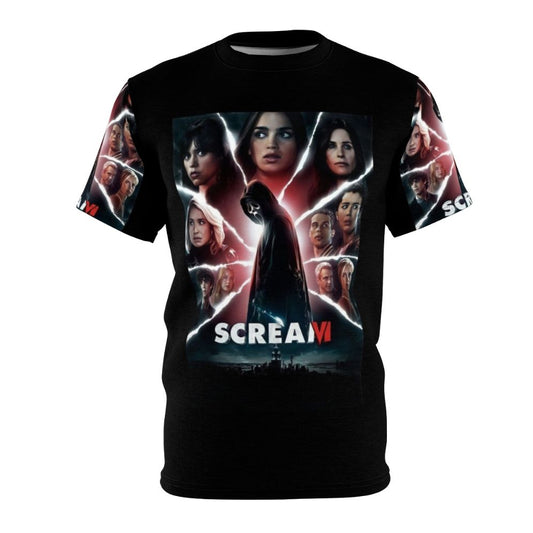 Ghostface-inspired all-over-print t-shirt for Scream movie fans