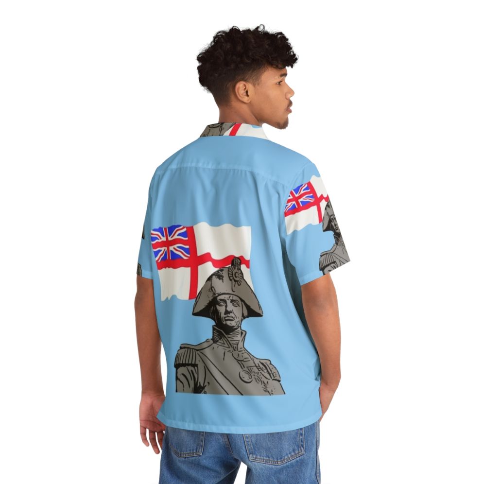 Horatio Nelson Hero Hawaiian Shirt featuring the British Royal Navy white ensign - People Back