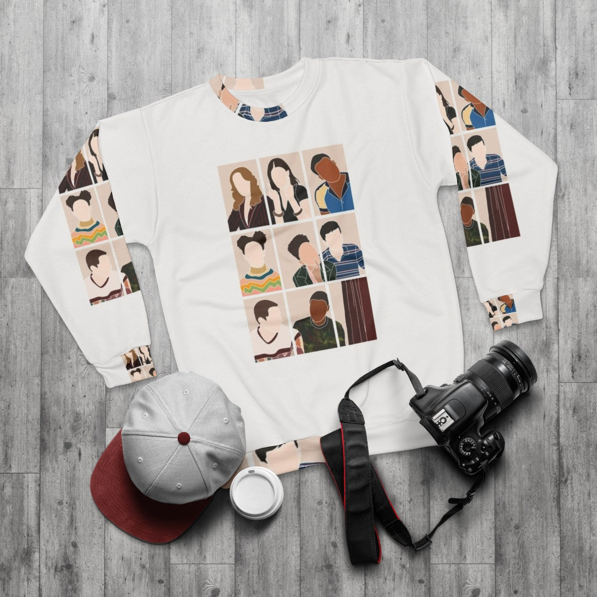 Sex Education Netflix TV Show Otis Milburn and Maeve Wiley Sweatshirt - flat lay