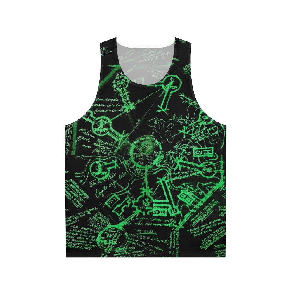 Vintage Lost TV Show Dharma Station Map Unisex Tank Top