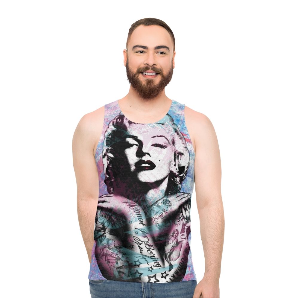 Retro unisex Marilyn tank top - men