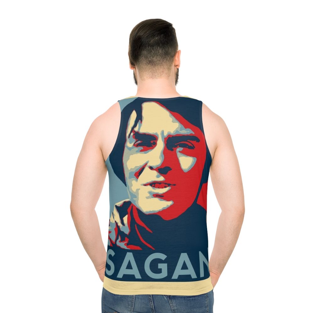 Carl Sagan Unisex Space Exploration Tank Top - men back