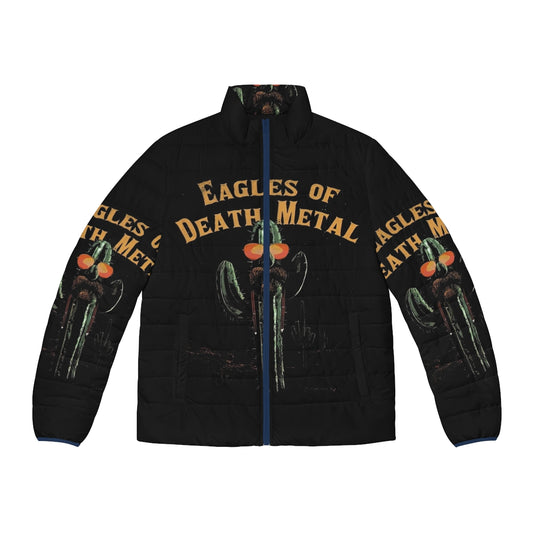 Cactus puffer jacket featuring the Eagles of Death Metal band logo