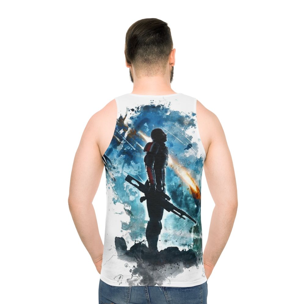 Mass Effect Unisex Tank Top 2 - men back