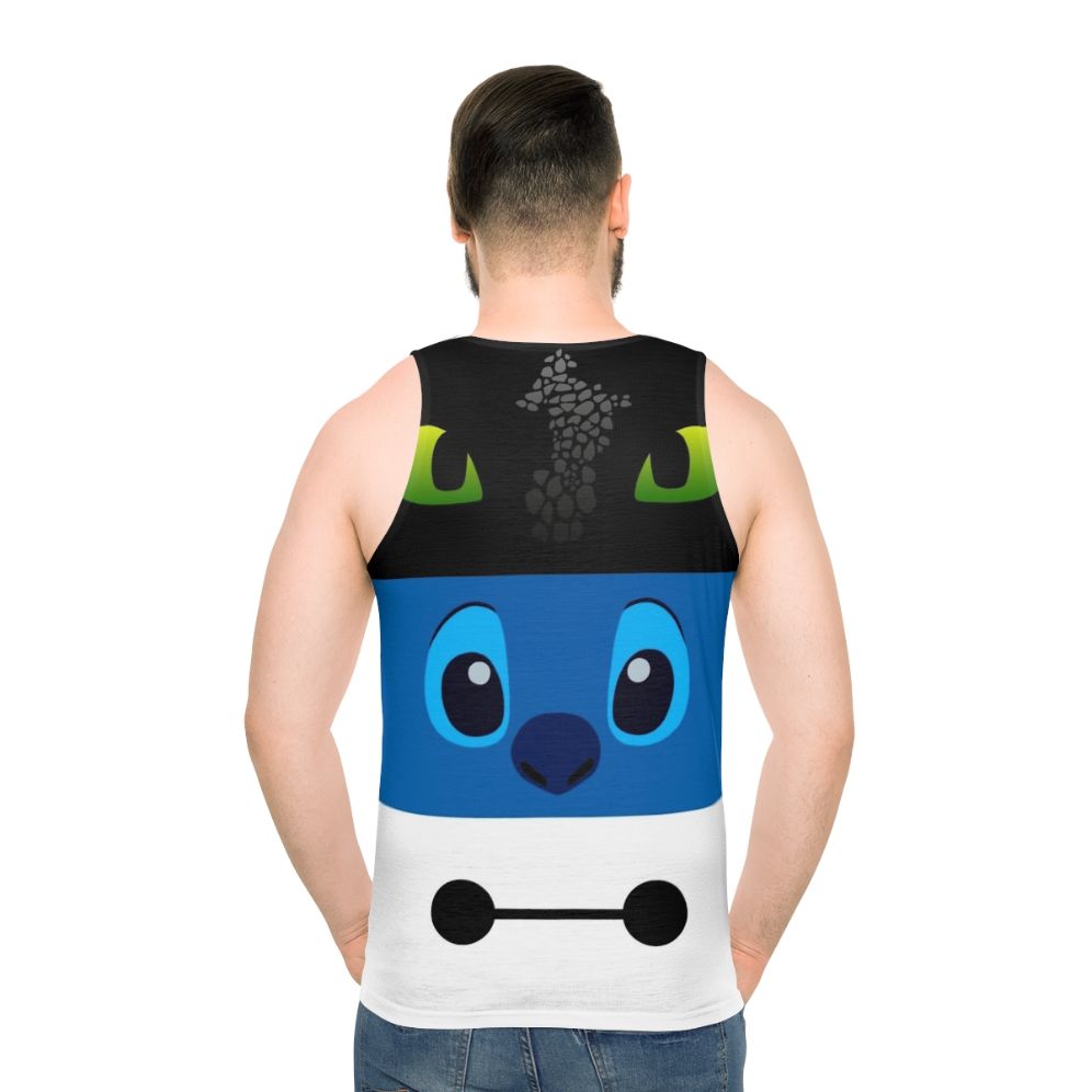 Three Colors Unisex Tank Top with Minimalist Design - men back