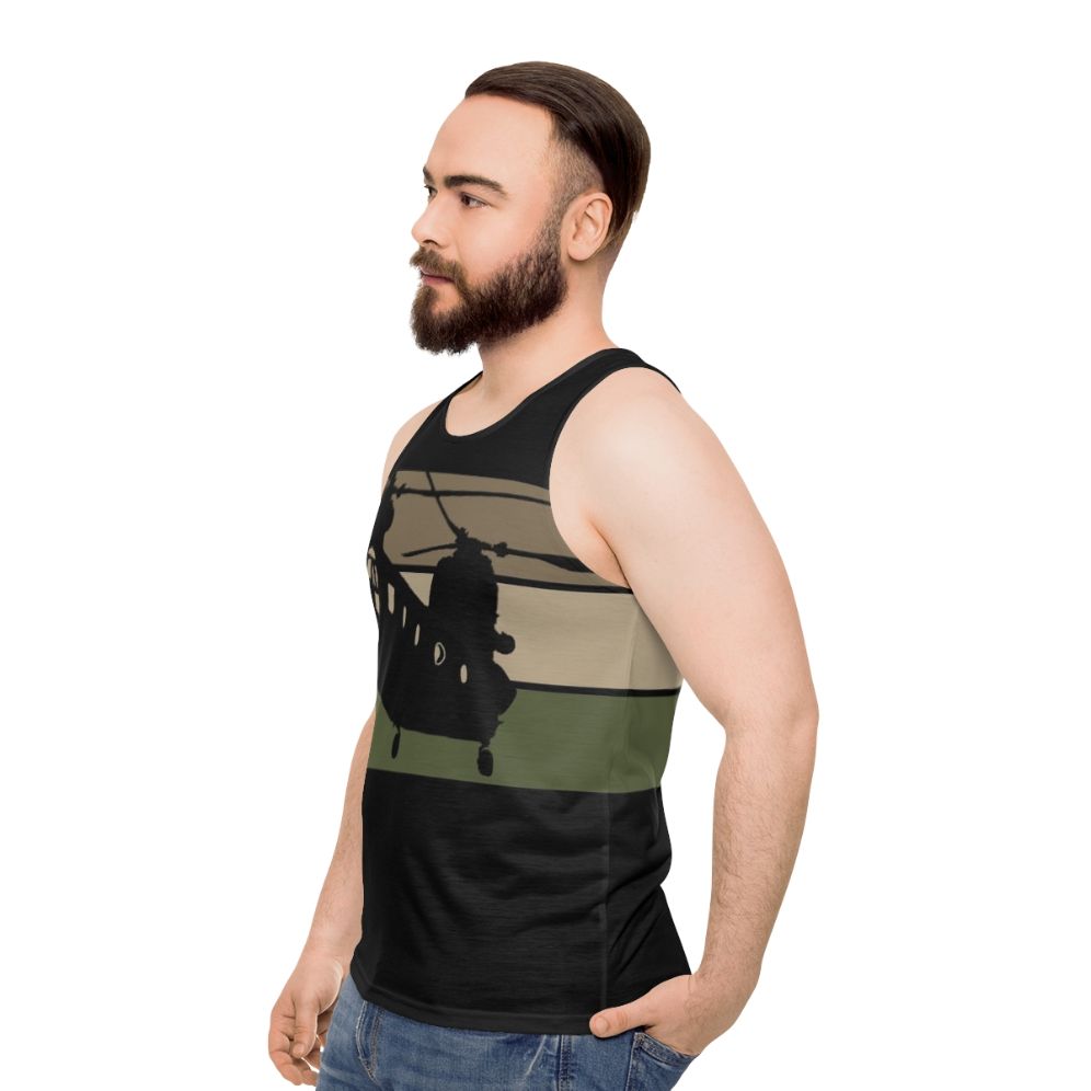 Unisex Chinook military tank top - men side