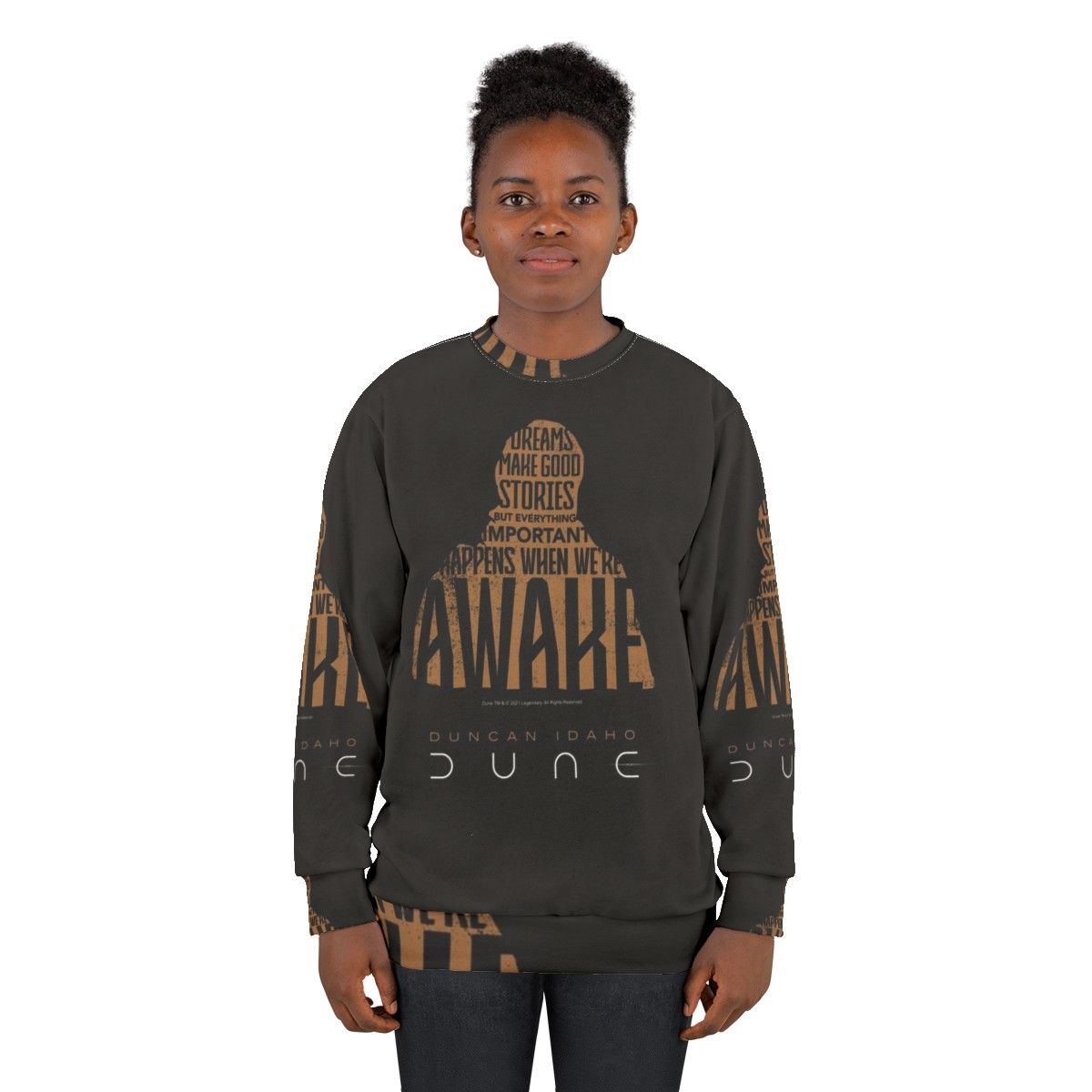 Dune 2020 Duncan Idaho Sweatshirt featuring Arrakis desert and Fremen inspired design - women