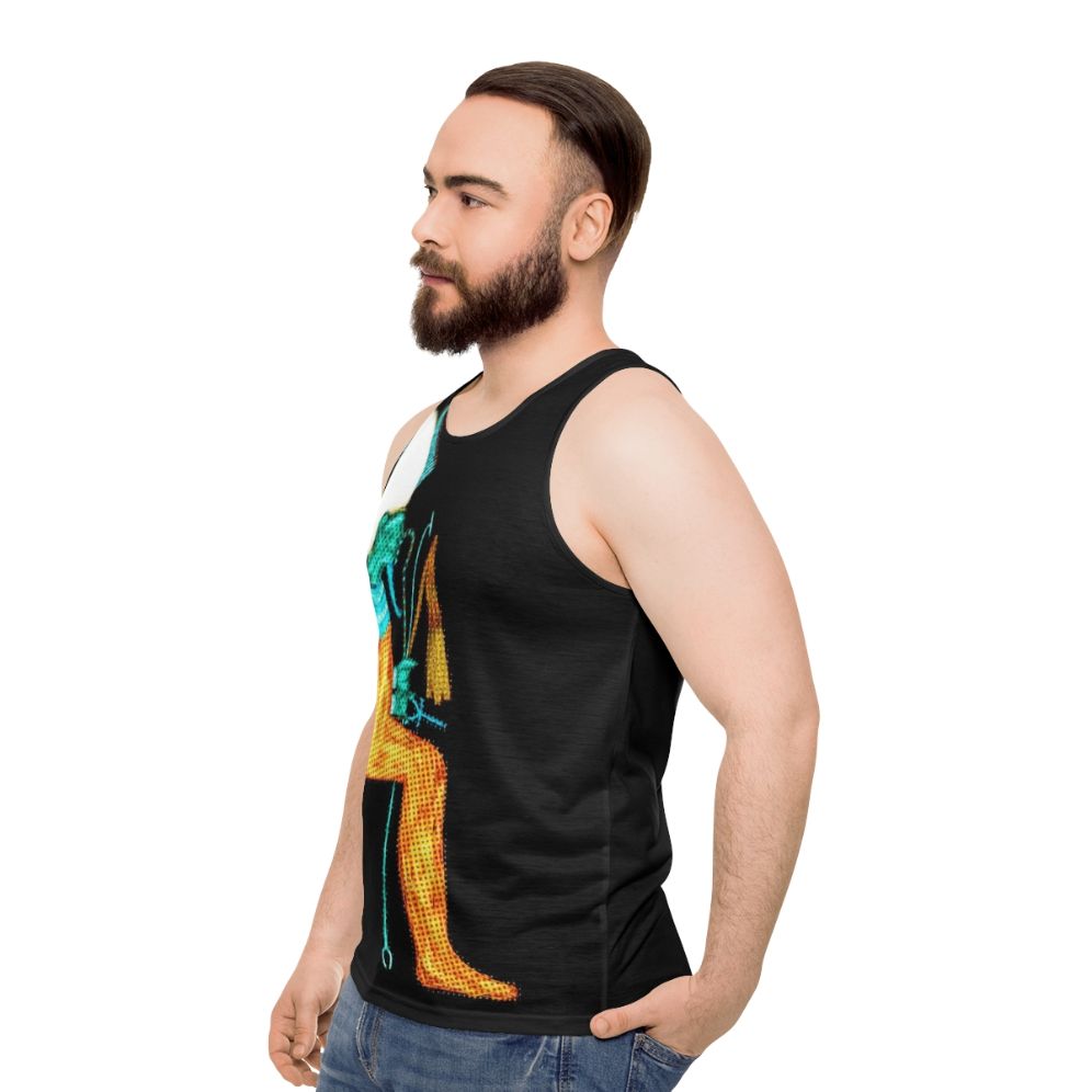 Osiris modern art Egyptian god unisex tank top - men side