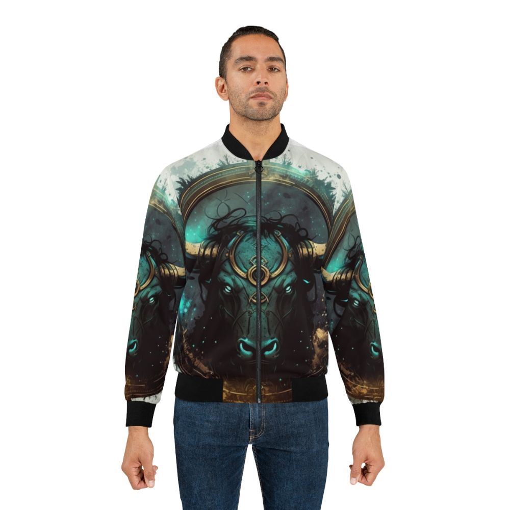 Steampunk Taurus astrology design bomber jacket - Lifestyle