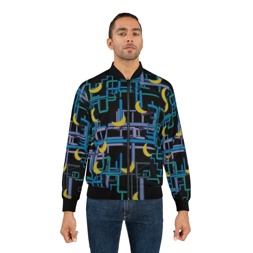 Dan Flashes complicated pattern bomber jacket with graphic design - Lifestyle