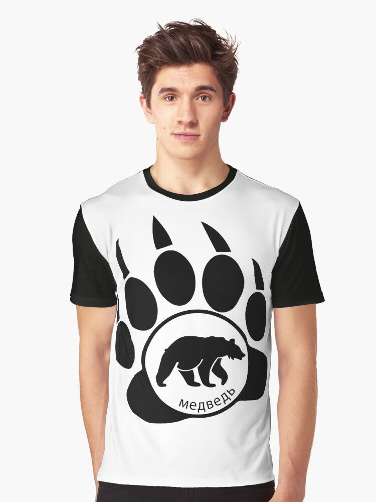 Graphic Russian bear design on a t-shirt - Men