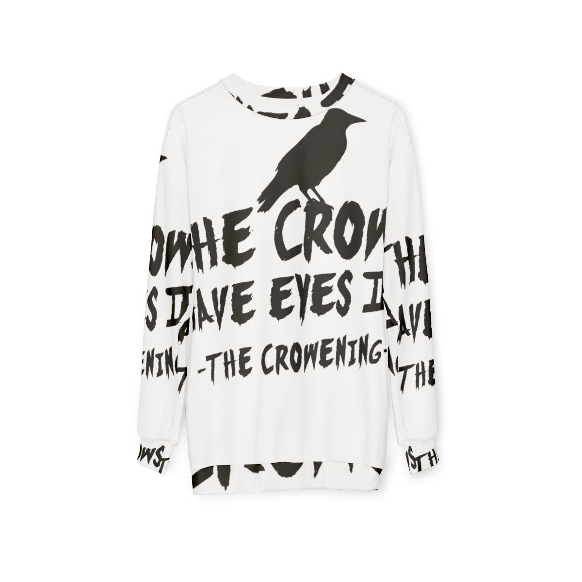 Schitt's Creek 'The Crows Have Eyes III' Black Graphic Sweatshirt - hanging