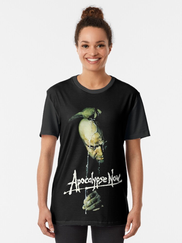 Apocalypse Now horror-themed graphic t-shirt featuring imagery from the Vietnam War film - Women