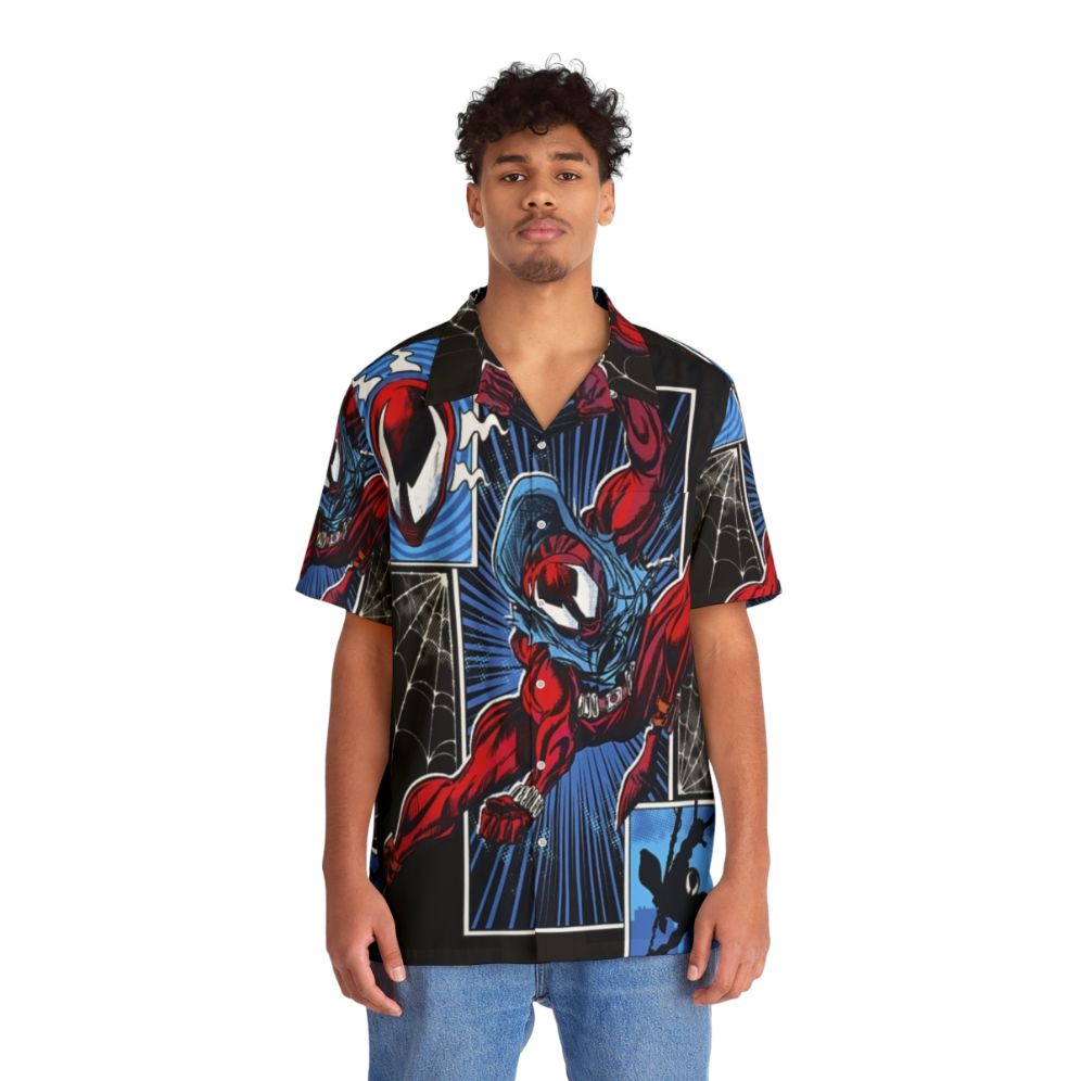 Ben Reilly Scarlet Spider Hawaiian Shirt - People Front