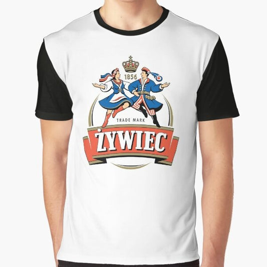 Zywiec Polska Beer Polish Graphic T-Shirt with Polish Eagle Coat of Arms