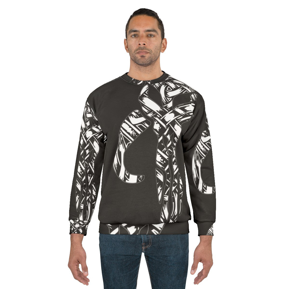 Skandilorian Sweatshirt with Mandalorian Mythosaur Skull Design - men