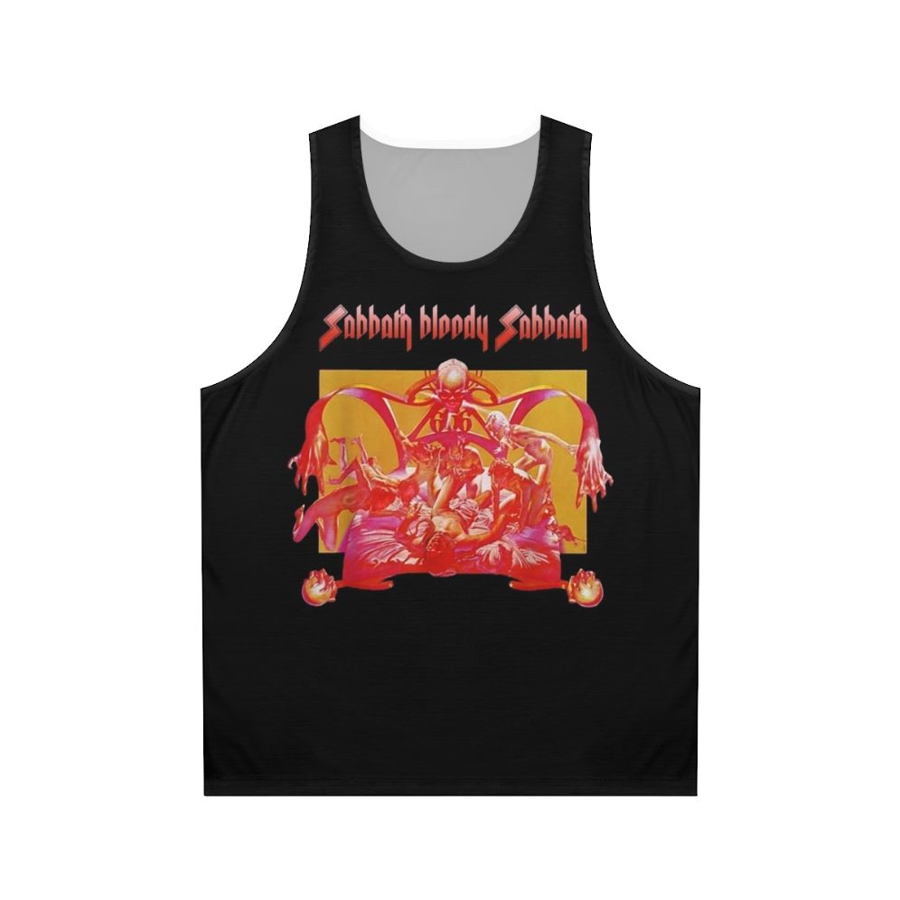 Black bloody unisex heavy metal tank top