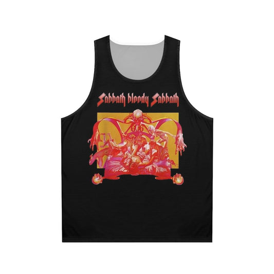 Black bloody unisex heavy metal tank top