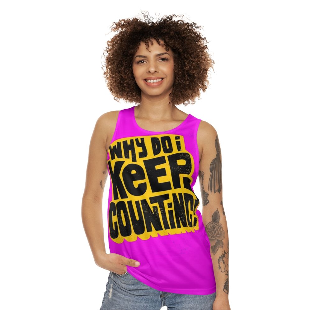 Inspiring unisex tank top with motivational typography - women