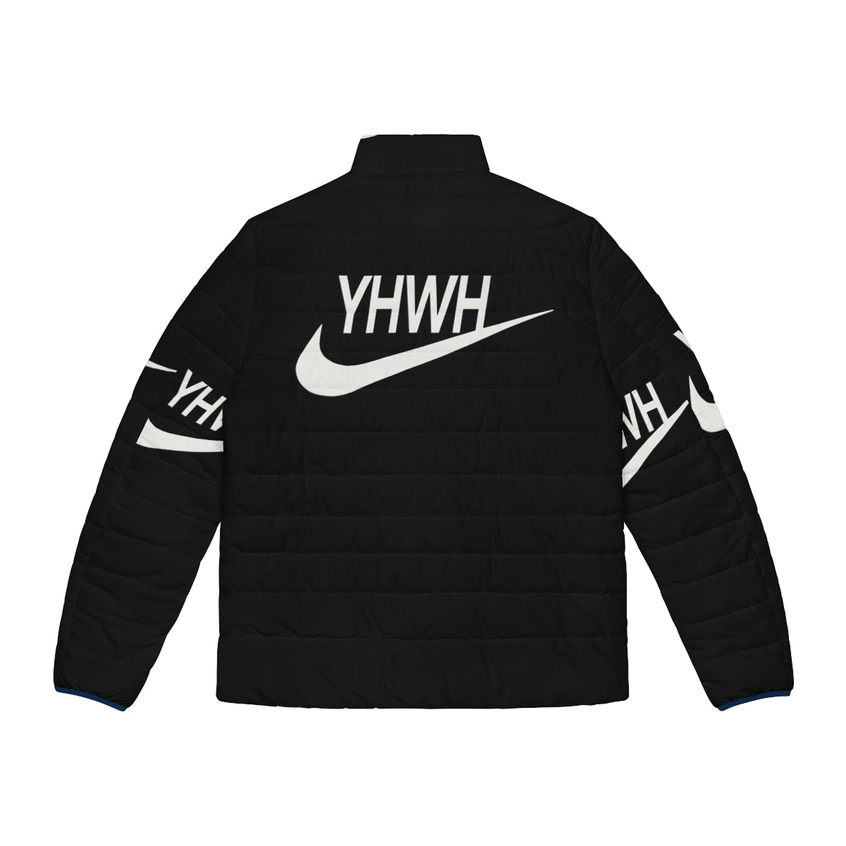 YHWH Sports Logo Puffer Jacket - Christian Activewear for Teens - Back