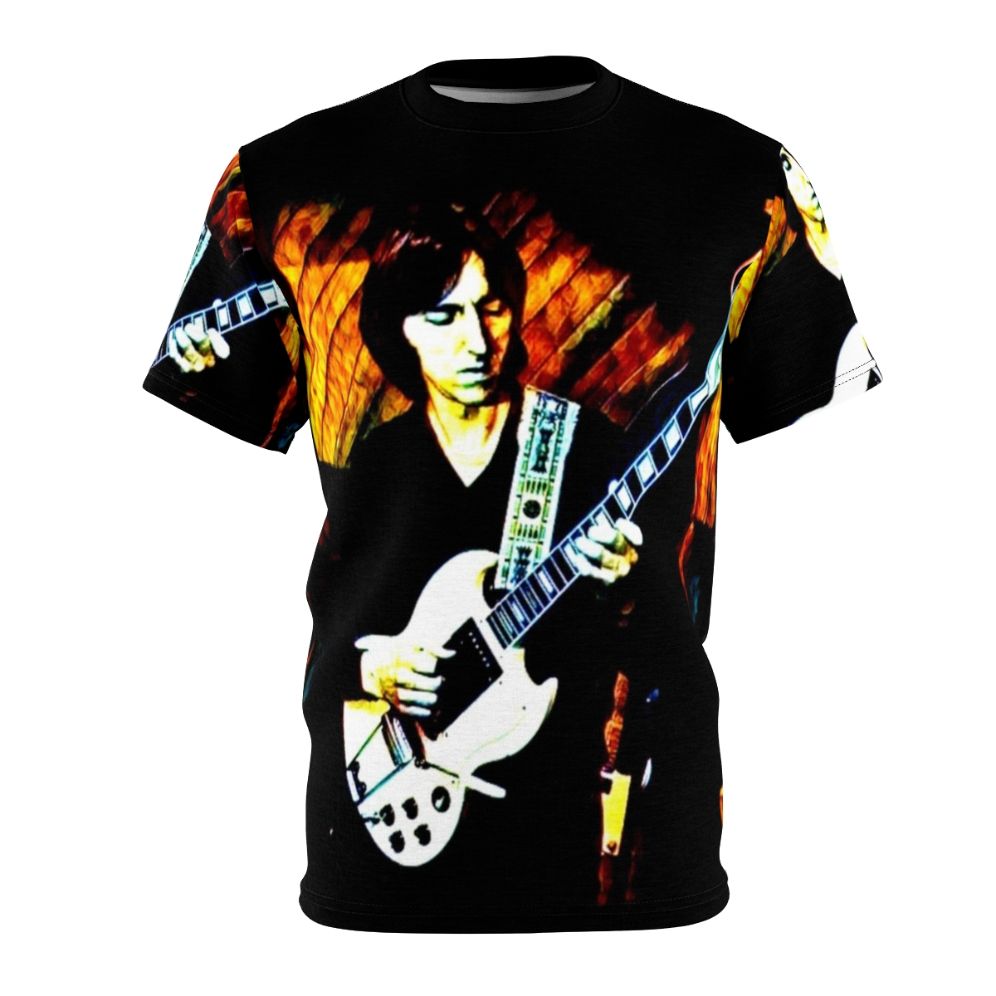 Retro AOP T-shirt design featuring legendary British guitarist Allan Holdsworth